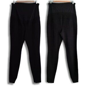 STORK & BABE Maternity Stretchy Leggings Skinny Leg Pull-On Pants Black Sz L